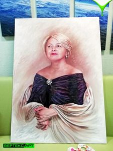 Женский портрет маслом на холсте по фото