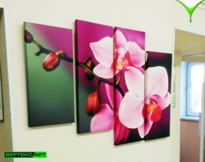 Модульная картина цветы орхидеи