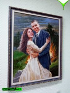 Авторский парный портрет молодой пары